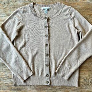 Banana Republic Extra Fine Merino Wool Cardigan | Tan | Size M